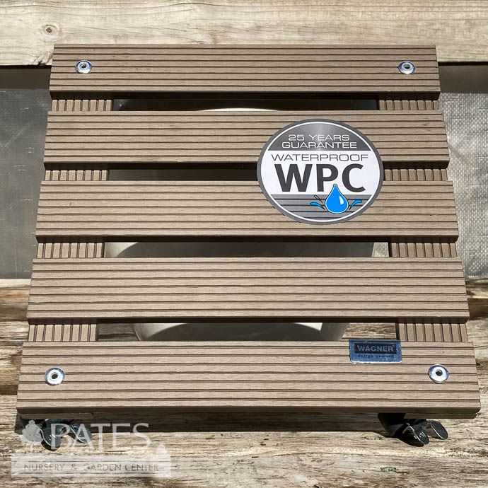 Plant Caddy 11&quot; Square w/Brakes Taupe WPC - holds 176lbs