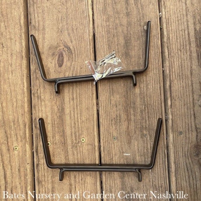 Railing Brackets Pair fits 2x6 Handrail Black Metal 5x10