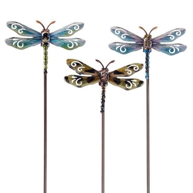 Plant Pick / Garden Stake Dragonfly Asst 22H