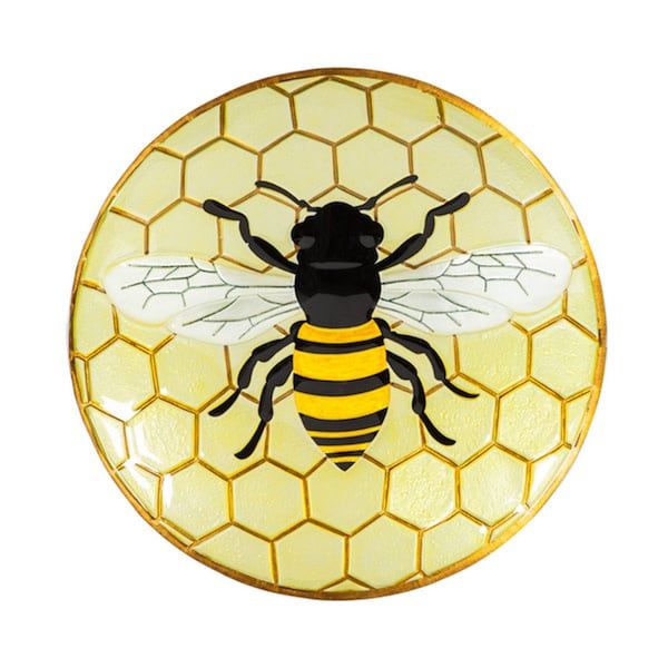 Birdbath Top/Dish Bee 18&quot; Food Grade Glass