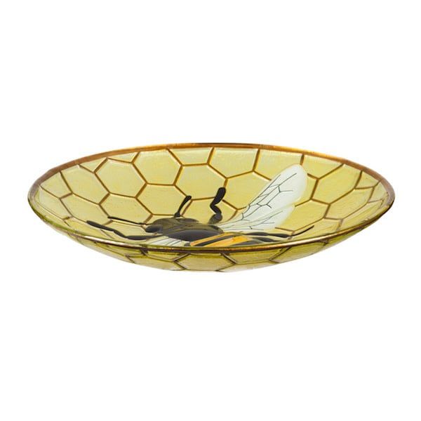 Birdbath Top/Dish Bee 18&quot; Food Grade Glass