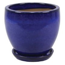 Pot Tanger Egg Pot Collection Lrg 13x11.75 w/Saucer Asst Styles/Colors