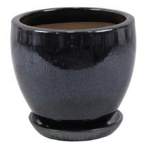 Pot Tanger Egg Pot Collection Lrg 13x11.75 w/Saucer Asst Styles/Colors