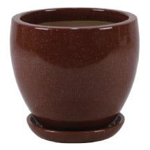 Pot Tanger Egg Pot Collection Lrg 13x11.75 w/Saucer Asst Styles/Colors