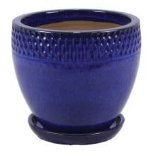 Pot Tanger Egg Pot Collection Med 10.5x9 w/Saucer Asst Styles/Colors