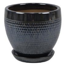 Pot Tanger Egg Pot Collection Med 10.5x9 w/Saucer Asst Styles/Colors