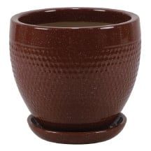 Pot Tanger Egg Pot Collection Med 10.5x9 w/Saucer Asst Styles/Colors