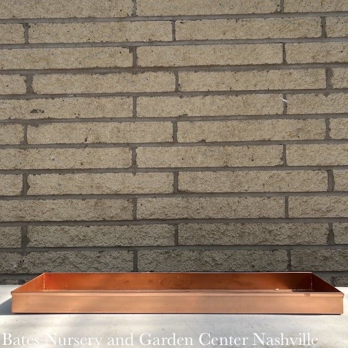 Windowsill Tray/Saucer for Window Box Copper Plated 29x5 Metal