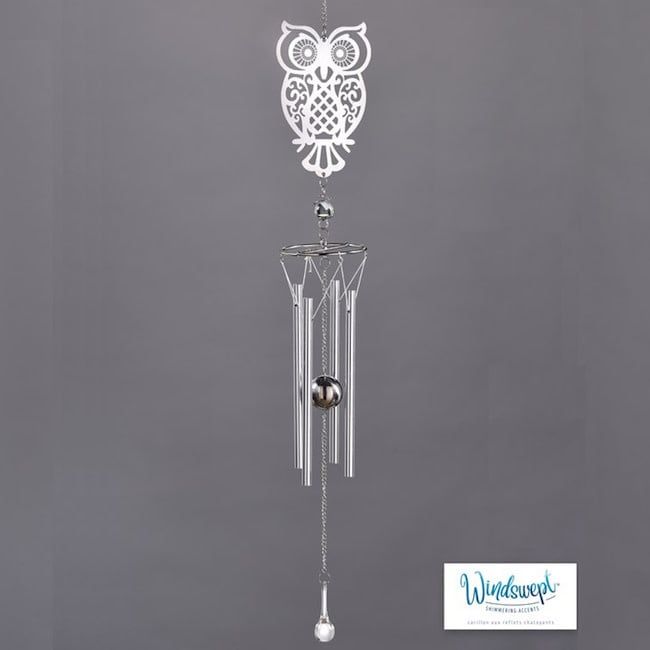 Wind Chime Owl 5x29H Metal