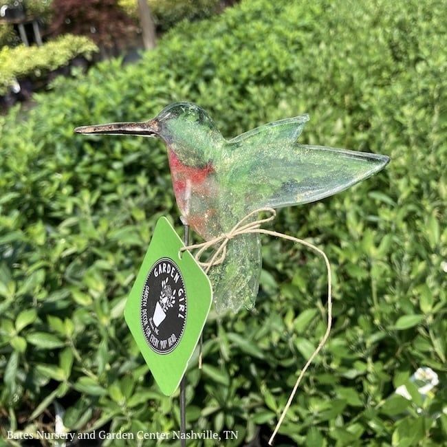 Garden Stake Sml Hummingbird Hand Crafted 12H Resin