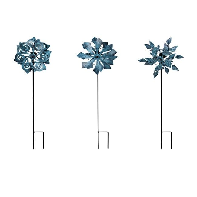 Wind Spinner / Garden Stake Mini Natural Asst 18H