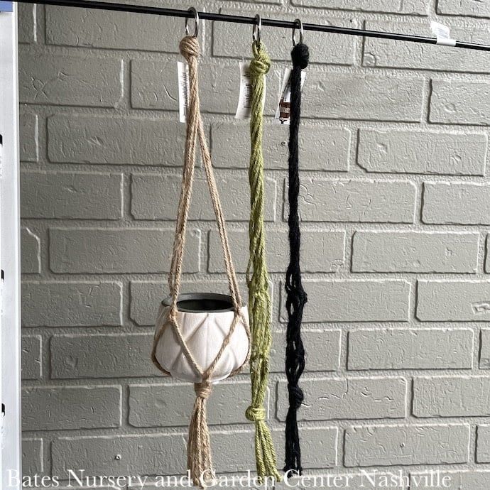 Plant Hanger 18&quot; Macrame Mini Jute Hanger Natural Primitive Planter