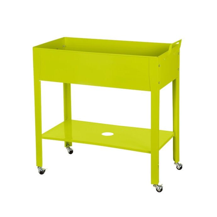 Grow Table/Cart w/Handle 32x32x16 Green Metal