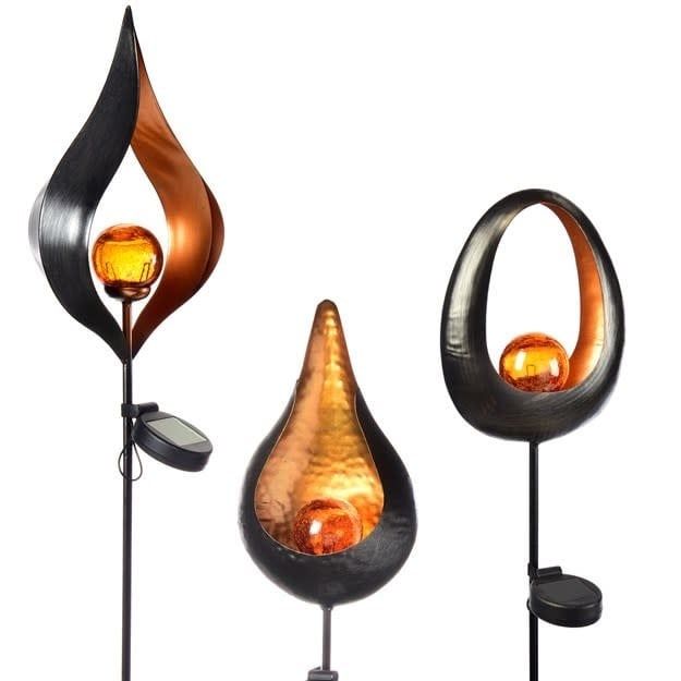 Garden Stake Flame Solar Asst 36H