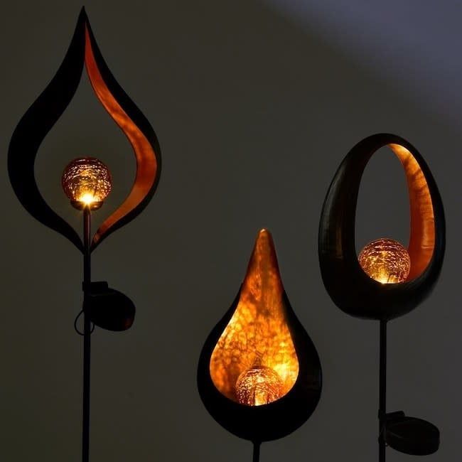 Garden Stake Flame Solar Asst 36H