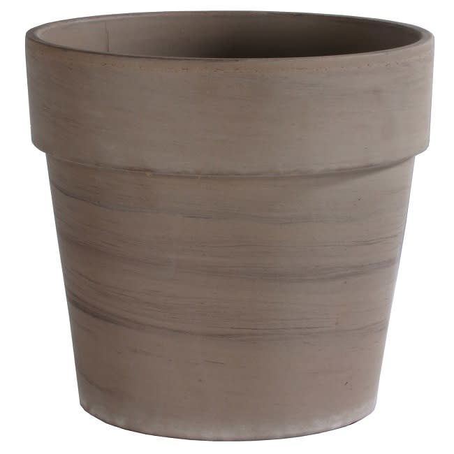 Pot Calima 9&quot; Dark Basalt / Terracotta