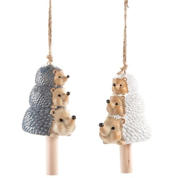 Wind Chime / Garden Bell Stacked Hedgehog Asst 18H