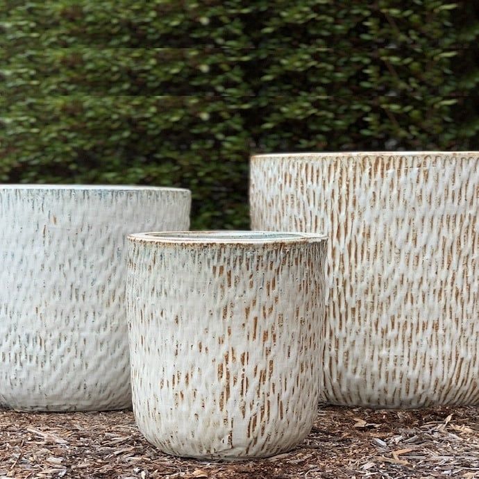 Pot Emmy Rice Textured Sml 13x12 White
