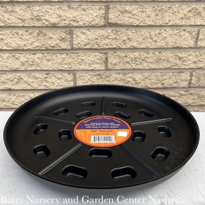 Down Under Footed Saucer / Carpet Saver 14&quot; Black Bosmere X