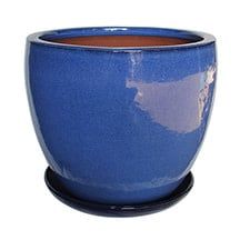 Pot Hamilton Egg w/Saucer Xlg 14.5x12 Asst