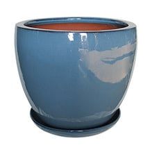 Pot Hamilton Egg w/Saucer Xlg 14.5x12 Asst