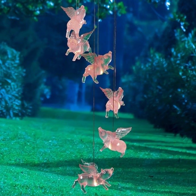 Hanging Mobile When Pigs Fly Plastic 26&quot;