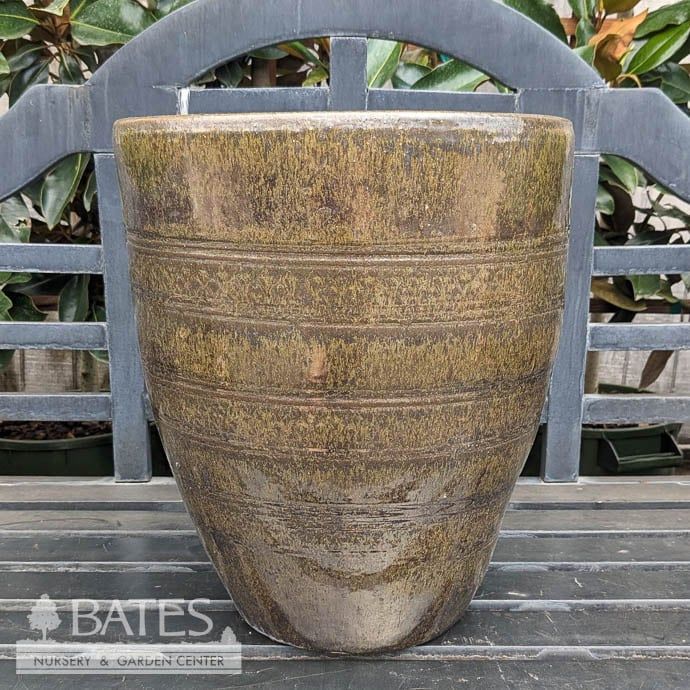 Pot Sheet Metal TALL Egg Pot Lrg 12.5x14.5 Iron Black Glaze