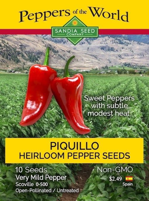 Seed Pepper Piquillo Sweet/Mild Spanish - Capsicum annuum