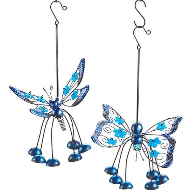 Wind Chime Butterfly Asst 13H Acrylic/Metal