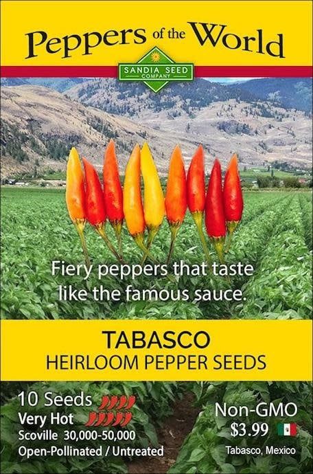 Seed Pepper Tabasco Heirloom - Capsicum frutescens