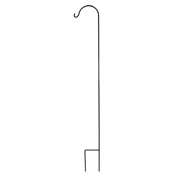 Crane/Shepherd Hook Tall Single 7&#39;4&quot; Black Metal 5/8&quot; Thick