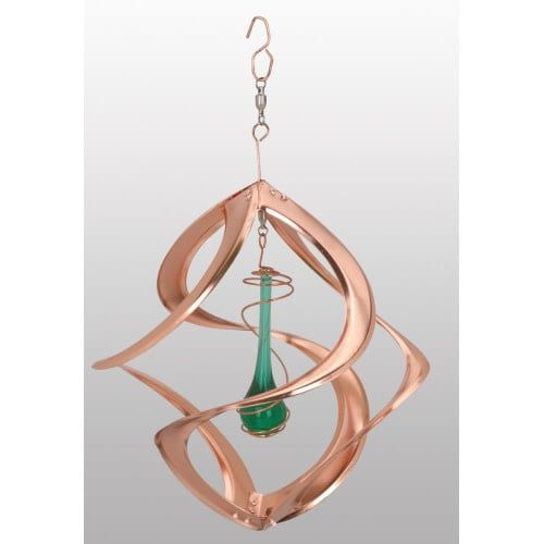 Hanging Spinner Cosmix w/Teardrop 11&quot;Copper Plated Metal