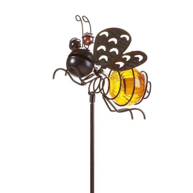 Garden Stake Bee Solar Metal/Plastic 36H