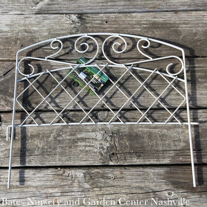 Border Fence French Country Scroll Dist White 16x18 Panacea