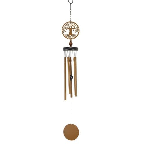 Wind Chime Bronze Shadow Tree of Life 33H Metal