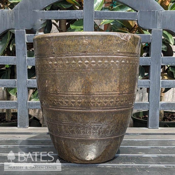 Pot Sheet Metal TALL Egg Pot Med 10.5x12 Iron Black Glaze
