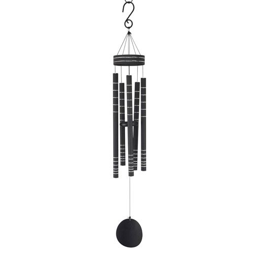 Wind Chime Tune Black 5-Tube  Metal 40H