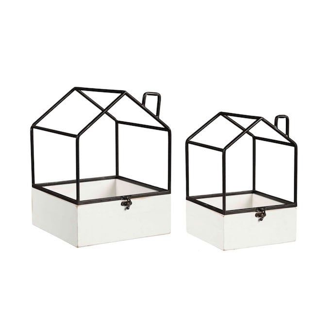 Planter Box House Lrg 8x11 Metal/Wood
