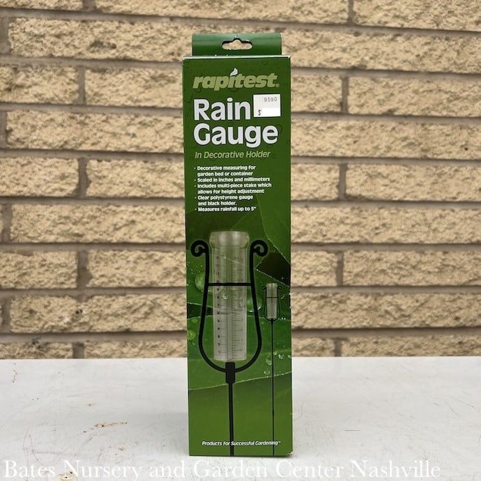 Rain Gauge Decorative w/Curls Staked Luster Leaf (Boxed)