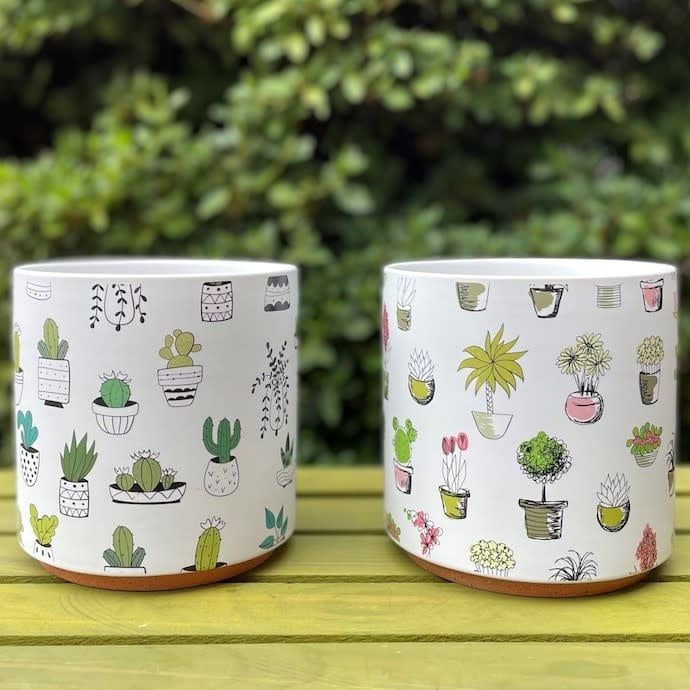 Pot Doodle Cylinder 6x6.5 Asst Design