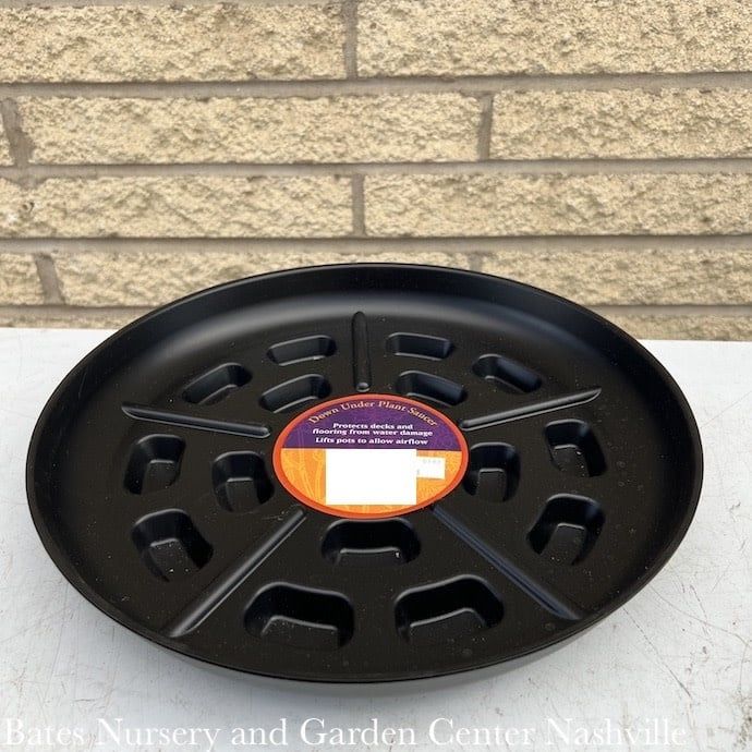 Down Under Footed Saucer / Carpet Saver 8&quot; Black Bosmere X