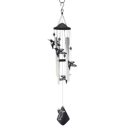 Wind Chime Silhouettes Hummingbirds 34H Metal