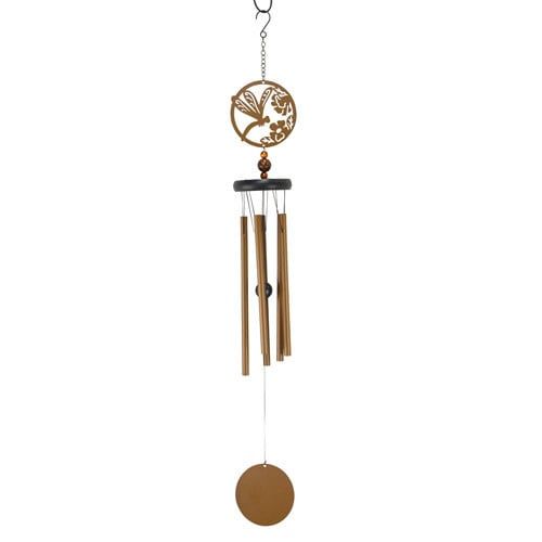 Wind Chime Bronze Shadow Dragonfly 33H Metal