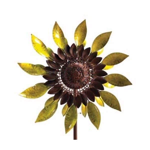 Wind Spinner / Garden Stake Helios Sunflower 84H Copper/Gold