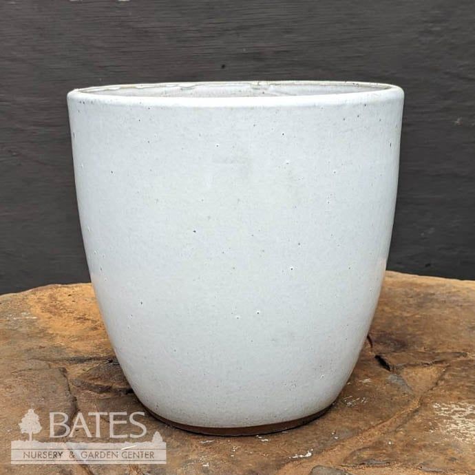 Pot Anthurium Egg Med 6.5x6.5 Silver/White