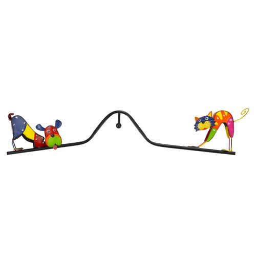 Garden Stake Balancing Buddies - Cat &amp; Dog  Multi Color 26x48H