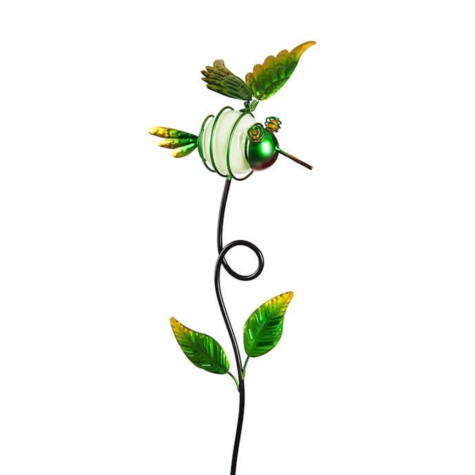 Garden Stake Bobble Bugs Glow-in-the-Dark Hummingbird 28H