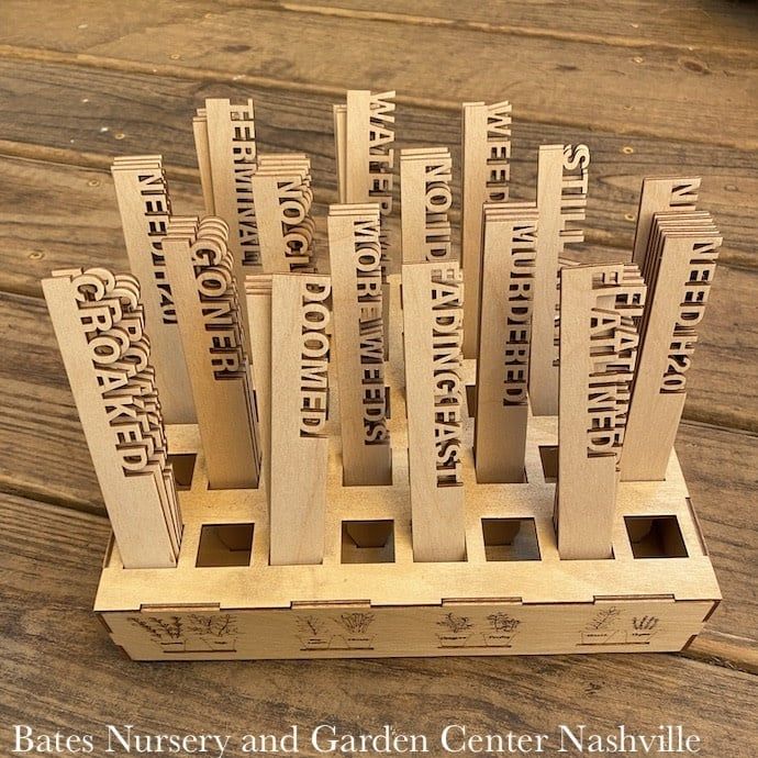 Plant Pick / Garden Marker Veggie/Herb/Funny Wood 6H