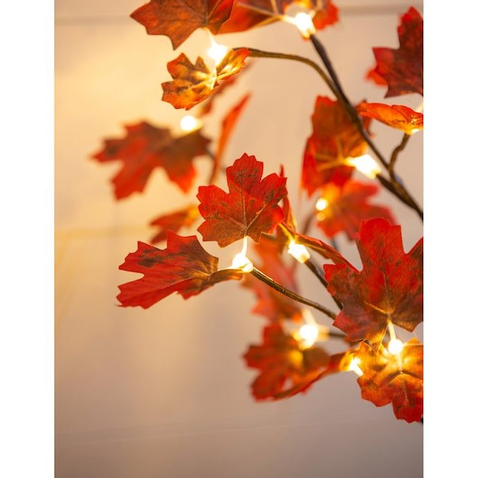 Halloween/Fall Decor LED RED Maple Tree 24&quot;H