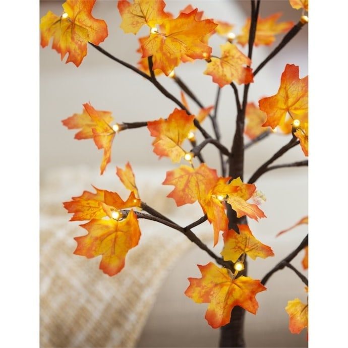 Halloween/Fall Decor LED Maple Tree 24&quot;H